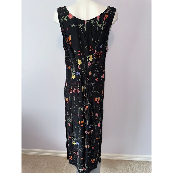 Vtg Y2k Nina Piccalino Rayon Floral Garden Sleeveless Maxi Flowy Dress Size XL - Picture 4 of 6